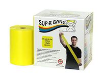 CanDo 10-6321 Sup-R Latex Free Exercise Band, 50 yd Roll, Yellow-X-Light