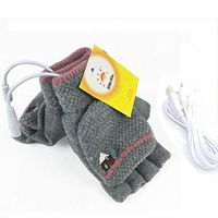 USB Heated Gloves Laptop USB Powered Knitting Wool Hand Gloves Half&Full Finger for Winter Keep Warm Safety Best Winter Gift Choice (Women's GS91)