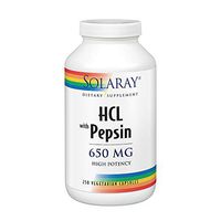 Solaray High Potency Betaine HCL with Pepsin 650 Milligram | Hydrochloric Acid Formula for Healthy Digestion Support | Lab Verified | 250 VegCaps
