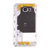 JUNXI Phone case Phone Cover Middle Frame Bezel for Galaxy Note 5 / N9200(Grey) (Color : Silver)