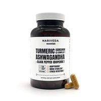 3 in 1 Turmeric Curcumin Extract + Ashwagandha & Black Pepper Extract. 40 Day Supply (120 Veg Capsules) Doctor Formulated Complex of Ashwagandha Extract, Patented Curcumin C3 Complex and BioPerine