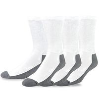 TeeHee Viscose from Bamboo Diabetic Crew Socks 3-Pack (9-11, BTTM Grey)