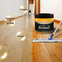 Beeswax Wood Polish All Purpose Beewax Wood Cleaning Furniture Care Wood Protection for Cutting Boards Bamboo Wooden Surfaces Renew Wood Solution (2Pc Cleaning Wax (85 g* 2) + 1 Sponge)