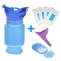 SWC store Emergency Urinal Mobile Toilet Potty Portable Shrinkable Mini Pee Bottle for Outdoor Camping Travel, 750 ML