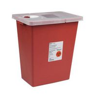 SharpSafety Sharps Container Hinged Lid, Red 8 Gallon (10 Per Case) - BMC-MON 89802810