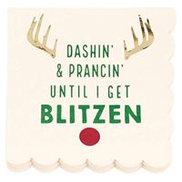 Mud Pie Christmas Napkins"Dashin & Prancin Until I Get Blitzen"