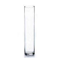 WGV Cylinder Vase, 4" W x 18" H, Floral Container, Glass Candle Holder Centerpiece Planter Terrarium for Wedding Party Event, Home Office Decor, Clear, 12 Pieces