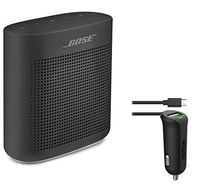 Bose Soundlink Color II Soft Black Bluetooth Speaker & Car Charger Bundle