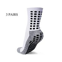 Toosell Anti Slip Non Skid Socks Diabetic Socks Grip-Indoor Hospital Sports Socks with Rubber for Adults Men Women (White)