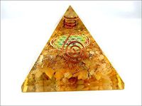 Jet Golden Quartz Flower of Life Orgone Pyramid Christmas Tower Buster Piezo Electric EMF Protection Generator Frequency Ions Tested Cloud Chem Buster