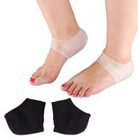 Silicone Gel and Neoprene Heel Sleeves, 2 Pair/Set Relieve Foot Cracked Pain Skin Care Protector Socks