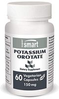 Supersmart - Potassium Orotate 150 mg - Helps Maintain Your Body’s Acid-Base Balance, Supports Nerve Transmission & Cardiovascular Health | Non-GMO - 60 Vegetarian Capsules