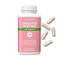 Flat Tummy Digestive Enzymes with Probiotics for Optimal Support Including Gas & Bloating and Breaksdown Carbs, Fats, Gluten and More.…