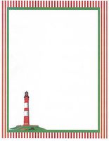 Red & White Lighthouse Stationery Printer Paper 26 Sheets