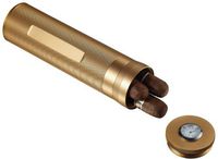 Visol Products VHUD902 Festus Satin Gold Cigar Tube with Hygrometer