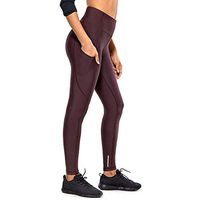 Meikosks Women's Nude Hidden Pocket Yoga Pants High Waist Leggings Tight Fitness Pants