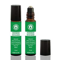 Pack of 2 Pre-Diluted Organic Hemp Oil Extract Natural Therapeutic Aroma Essential Oil Blend (Roll On, GoAway Sinus) (Roll On, Morning Sickness)