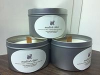 16oz HANDPOURED ECO-SOYA WAX CANDLE IN TIN w/WOOD WICK (Mulled Cider)