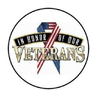 HotSaleStore Sticker Seals 48 Honor of Our Veterans !! Envelope Seals Labels Stickers 1.2" Round