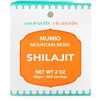 Ayurveda Elements, Pure Shilajit Mountain Resin, 2 OZ / 60 GM, 400 Servings, Free Measuring Spoon Included