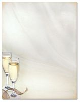 Champagne Glasses Letterhead - 100 Pack