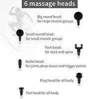 Massage Gun, Professional Personal Massage Desevice with 6 Adjustable Speeds & 6 Replaceable Massage Heads,Handheld Vibration Massage Equipment, Relieve Muscle Stiffness and Sorens