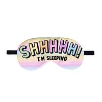 Missliht 3D Eyes Sleep Eye Mask Printing Relaxing Travel Sleeping Eyeshade Sleep Aid Eyes Mask (Shhh)