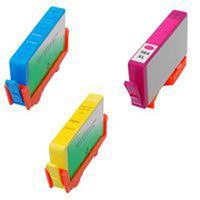 Amsahr 564XLBK(CN684WN) Remanufactured Replacement HP Ink Cartridges for Select Printers/Faxes - 3 Pack, Color