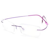Flexible Titanium Rimless Computer Reading Glasses +0.50 Strength Women Men Lightweight Anti-Blue Light Reader UV Protection