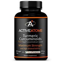 Active Atoms Turmeric Extract w/Bioperine® – Extra Strength w/ 15X More Curcumin – Immune Support, Anti-inflammatory Support for Achy Joints - Third-Party Tested for Lead - 2 Month Supply
