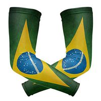 Brazil Flag 1 Pair UV Protection Cooling Long Sports Arm Sleeve