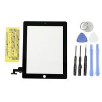 Black LCD Touch Screen Glass Digitizer For Apple iPad 2 Black , Tools and Adhesive by GoodsCity
