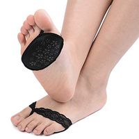 Flammi Women’s 6 Pairs Metatarsal Pads Sponge Ball of Foot Cushions for High Heels Prevent Calluses Blisters (Black)