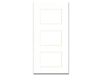 PA Framing, Extra Thick Single Mat, 3 Rectangular Openings, 10 x 20 inches - White Core/Gallery White