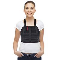 ORTONYX Rib and Chest Support Brace with Front Stay - XL Black