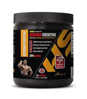 pre Workout Nitric Oxide Booster - German CREATINE Powder - 100% Pure MICRONIZED CREATINE MONOHYDRATE - Creatine for Lean Muscle - 1 Can 300 Grams (60 Servings)