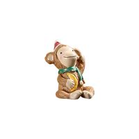 Fheaven Handcrafted Miniature Christmas Decoration,DIY Resin Miniature Christmas Animals Craft Accessory Home Garden Decoration (F)