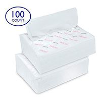 Ultra Soft Dry Wipes for Baby and Adults, 100 Count - Convenient Dispenser Pack - 11.5" x 9.25" - Disposable Cotton Dry Cleansing Cloths, Hospital Washcloths - for Cleaning, Incontinence, Facial Use