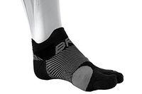 OS1st Bunion Relief Socks (One Pair) with Split-Toe Design and Bunion pad to Relieve Toe Friction and Bunion/Hallax Valgus Pain (Black, Small)