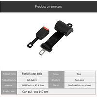 LRWSB 14cm Black 2-Point Adjustable Firm Coiler Trains Forklift Seat Belt