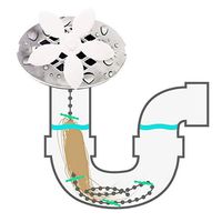 Drain Hair Catcher - 10 Pack of Disposable Clover Shower Hair Cleaning Chain, Drain Clog Remover, Tool for Drain Cleaning - Never Clean a Clogged Drain Again