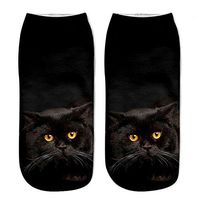 Women's Men's Fashion Animal Cute 3D Cat Printed Casual Soft Ankle Socks