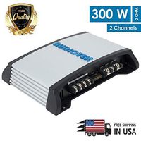 Audiotek AT302 2 Channel Class A/B 2 Ohm Stable 300W Car Audio Stereo Amplifier w/LED Indicator