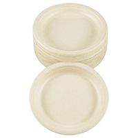 Benail 150 Pack 7" 100% Compostable and Biodegradable Plate Made From Bamboo & Sugar Cane Eco-Friendly With Excellent Strength Disposable Plate