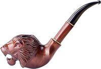 Dr. Watson - Wooden Tobacco Smoking Pipe, Hand Carved, Fits 9mm Filter, Comes with Pouch, Boxed, Collectable Series (Lion King)