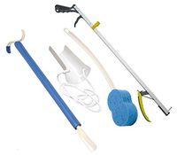ArcMate Hip Kit, Includes 4 Aids/5 Activities, Dressing Aid Set with Bath Sponge on Handle, DressEZ Shoe Horn and Dressing Aid, Sock Aid, and Reacher Grabber (8300)
