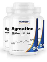 Nutricost Agmatine Sulfate 1000mg, 120 Capsules (3 Bottles) - Gluten Free, Non GMO, 500mg Per Capsule