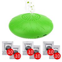 Portable Essential Oil Diffuser Li-ion Battery Inside,with 6 Kinds Essential Oil Refill Pads，1 or 2 Hour Auto Shut-Off,Heating Temperature 158°F (70°C) Or 140°F (60°C)(Green)