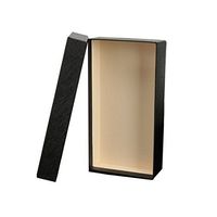 Black Gift Box- Alotm Matte Paper Cardboard Box Classic Wallet Wrap Box Apparel Gift with Lid Great for All Occasions: Christmas, Father's Day and More Special Occasions