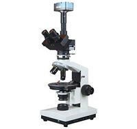 Radical Professional Research Trinocular Geology Polarizing Microscope w Gypsum Mica Quartz Compensators and 3Mp Camera